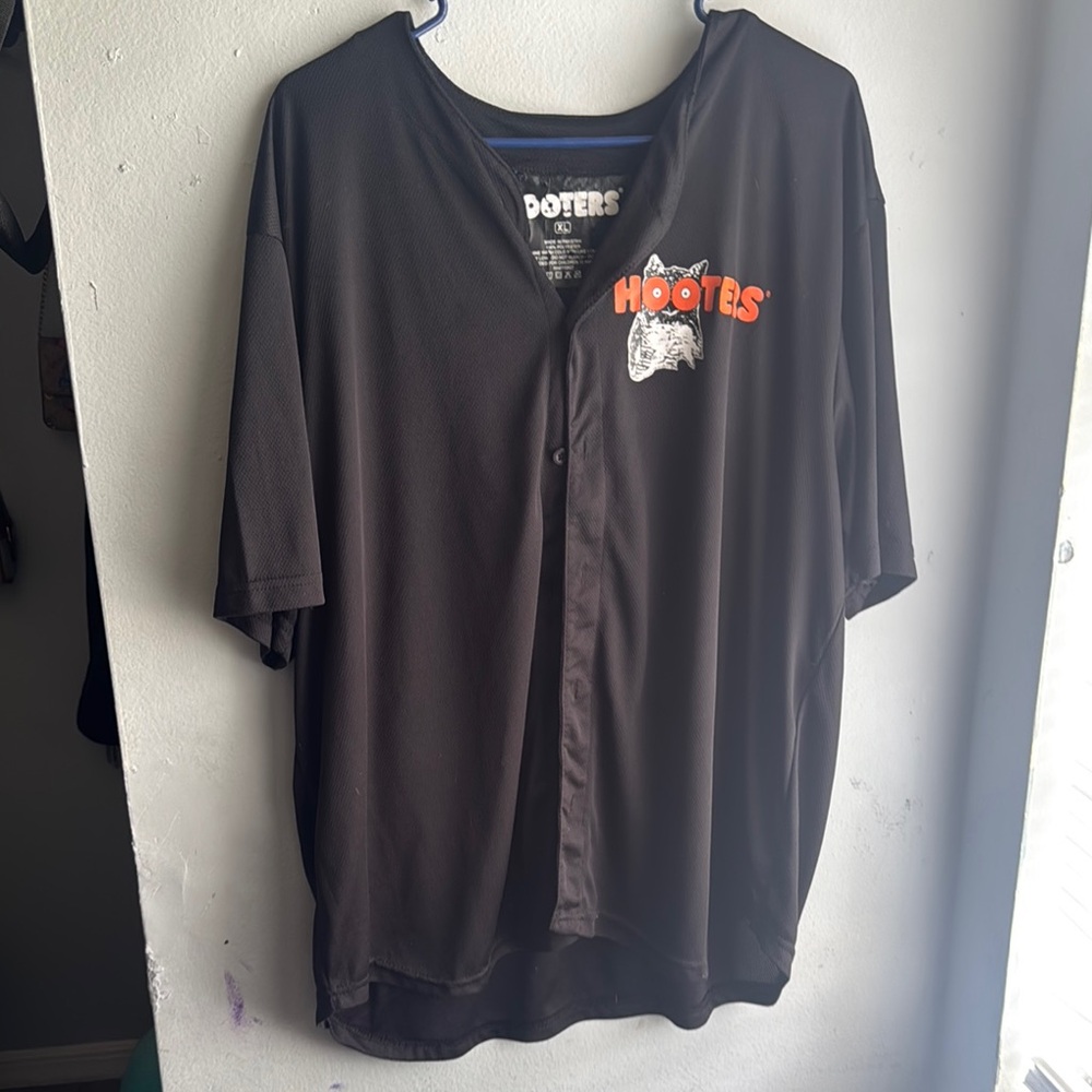 Hooters Black Jersey Shirt with Logo